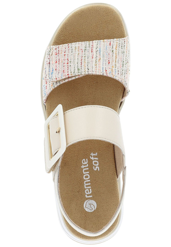 Remonte Sandalen Leder/Textil Hellbeige