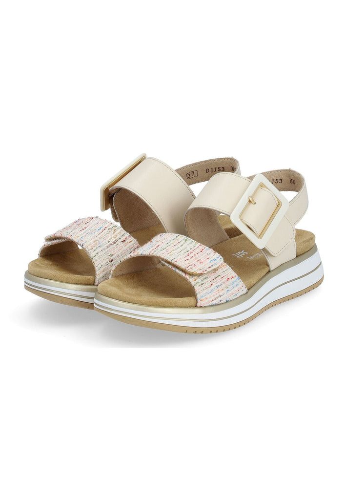Remonte Sandalen Leder/Textil Hellbeige
