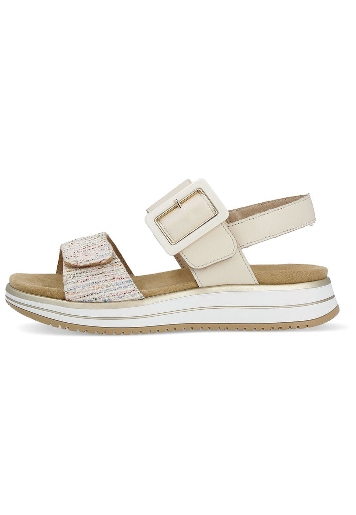 Remonte Sandalen Leder/Textil Hellbeige