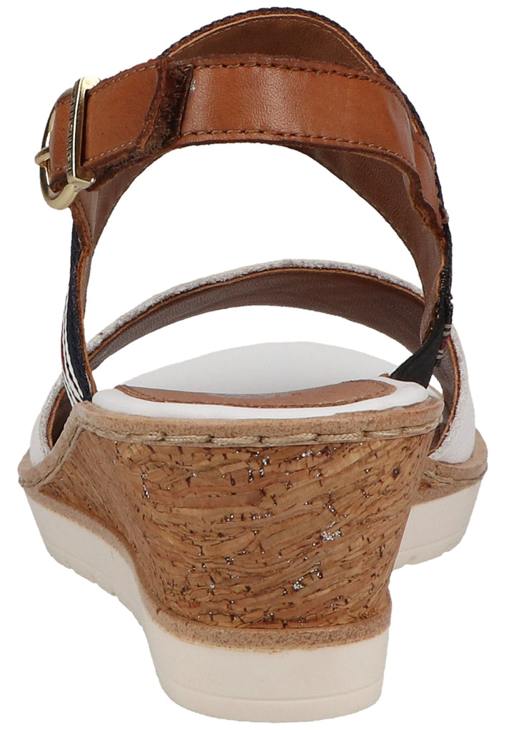 Remonte Sandalen Leder/Textil Weiß/Blau