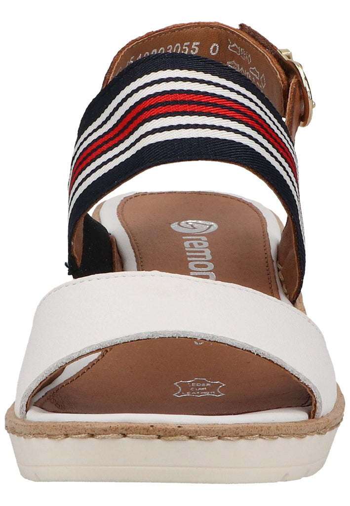 Remonte Sandalen Leder/Textil Weiß/Blau
