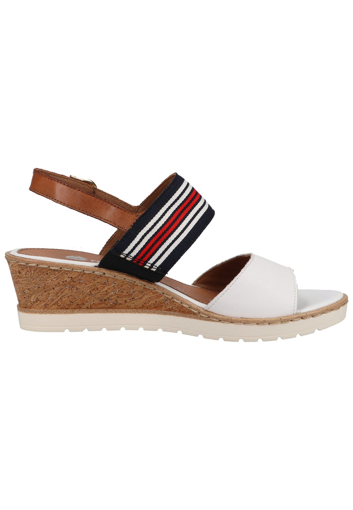Remonte Sandalen Leder/Textil Weiß/Blau