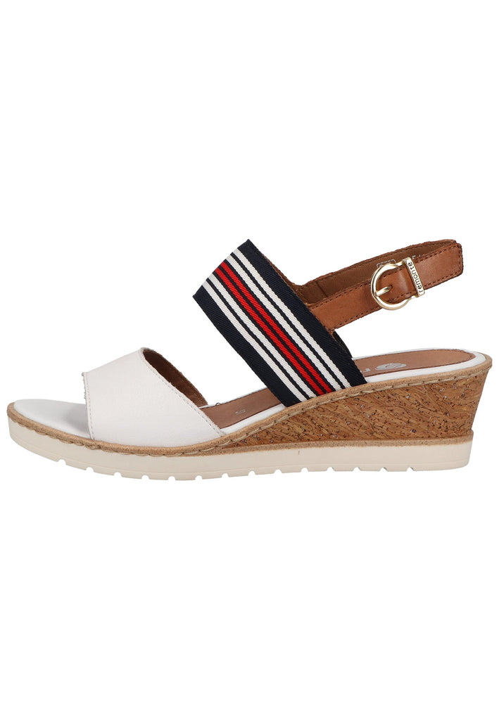 Remonte Sandalen Leder/Textil Weiß/Blau