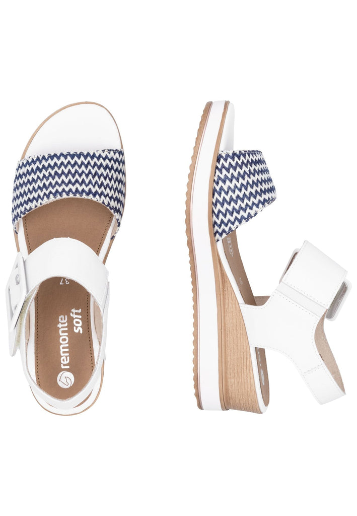 Remonte Sandalen Leder Weiß/Blau