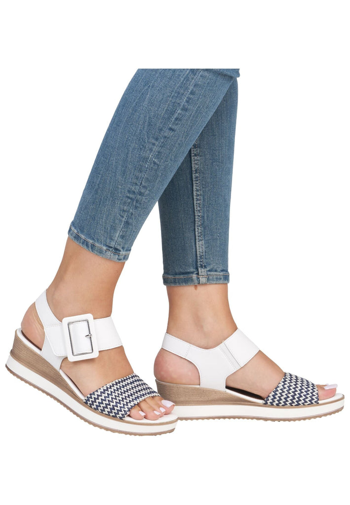 Remonte Sandalen Leder Weiß/Blau