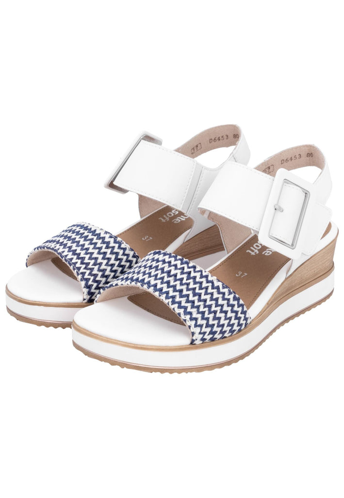 Remonte Sandalen Leder Weiß/Blau