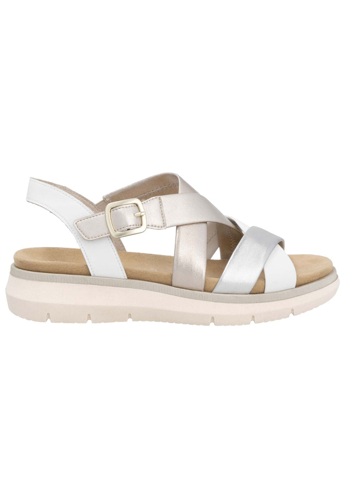 Remonte Sandalen Leder Weiß/Gold