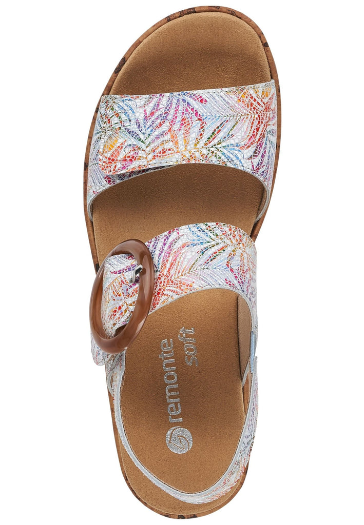 Remonte Sandalen Leder Weiß Kombi