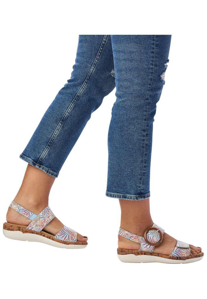 Remonte Sandalen Leder Weiß Kombi