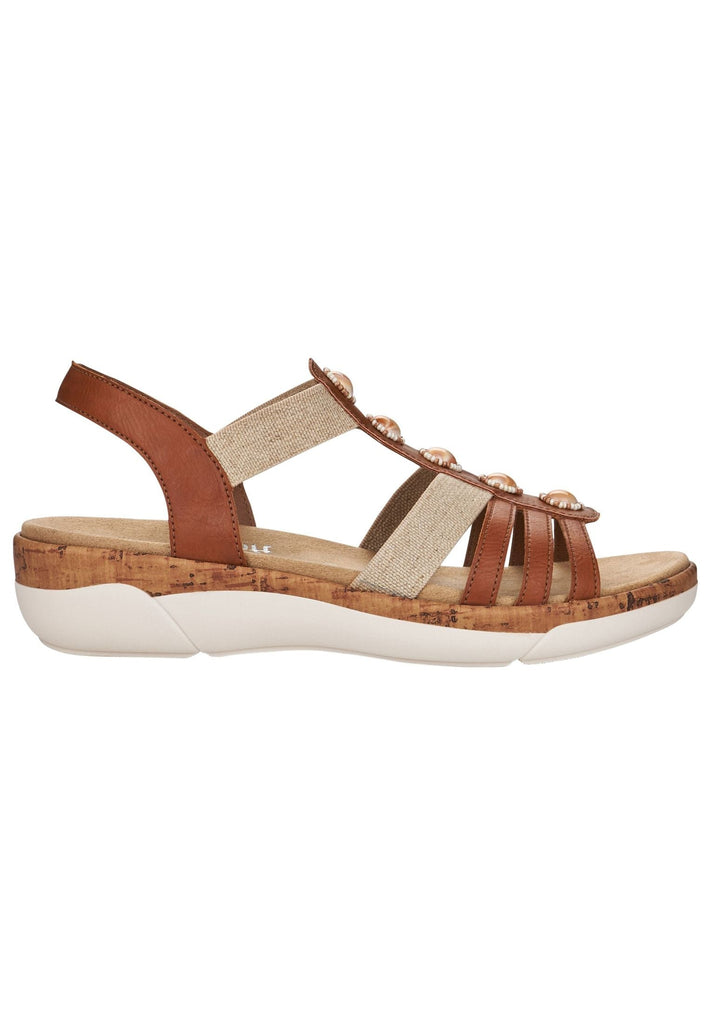 Remonte Sandalen Lederimitat Braun