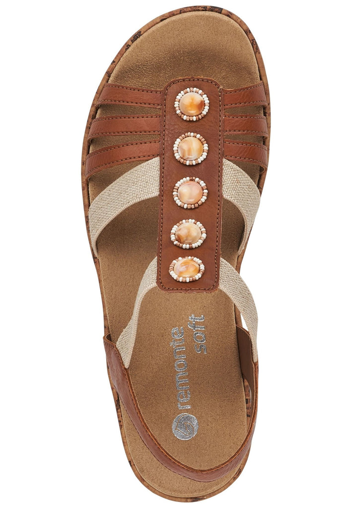 Remonte Sandalen Lederimitat Braun