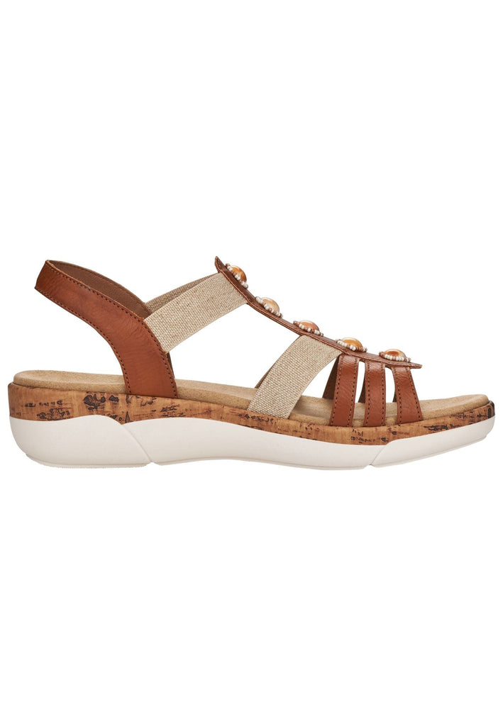 Remonte Sandalen Lederimitat Braun