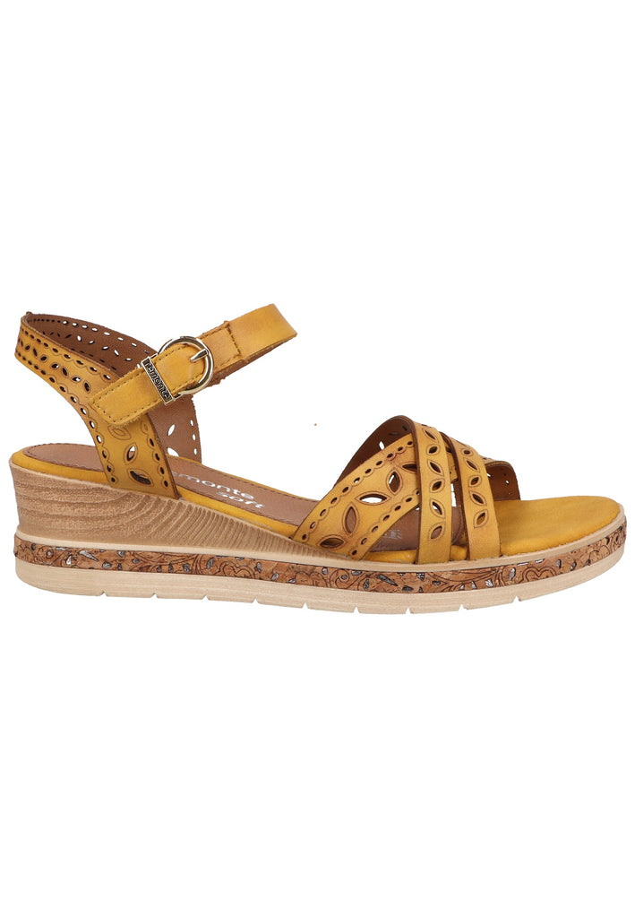 Remonte Sandalen Lederimitat Gelb