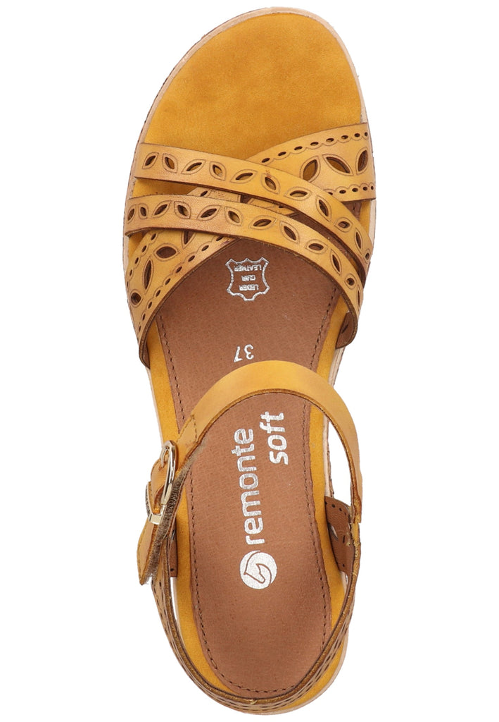 Remonte Sandalen Lederimitat Gelb