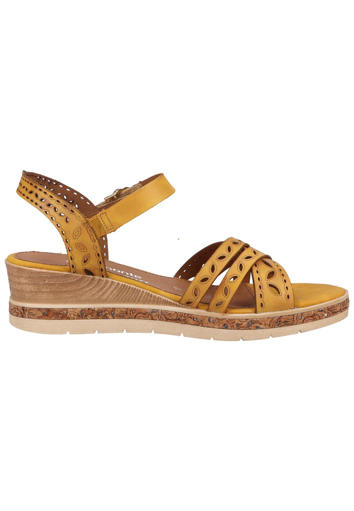Remonte Sandalen Lederimitat Gelb