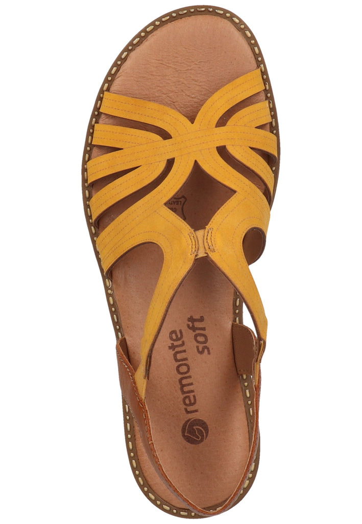 Remonte Sandalen Lederimitat Gelb