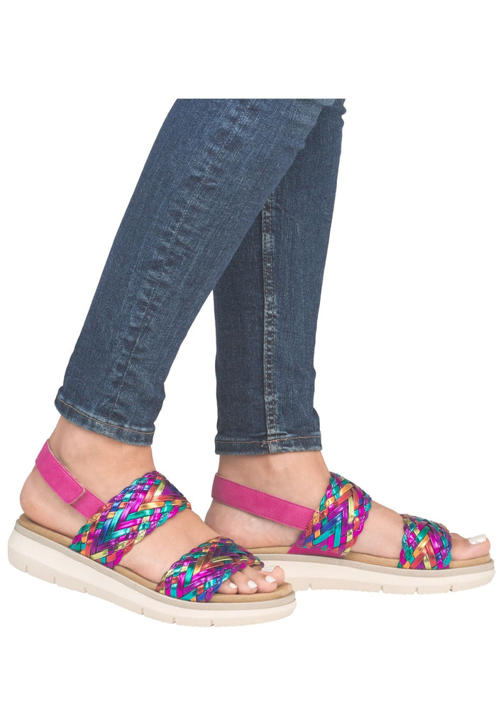 Remonte Sandalen Lederimitat Magenta
