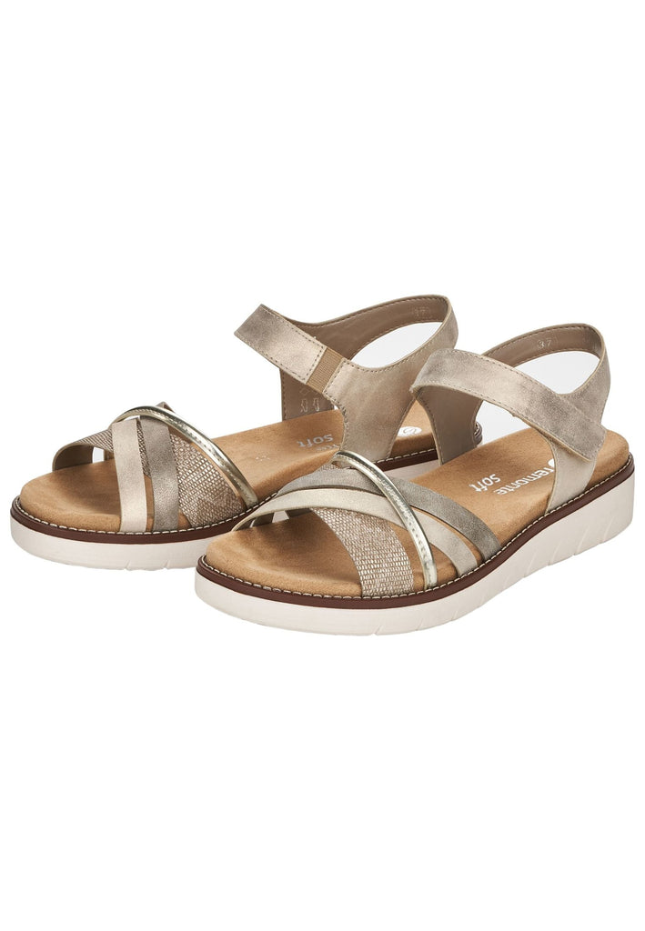 Remonte Sandalen Lederimitat Metallic