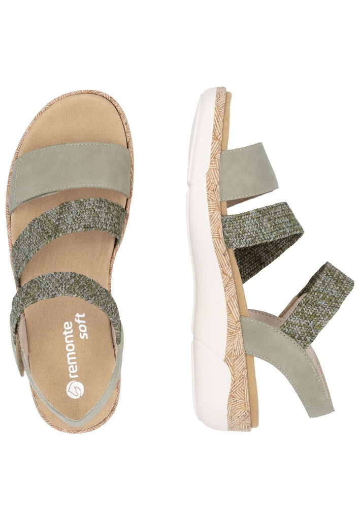 Remonte Sandalen Lederimitat Oliv