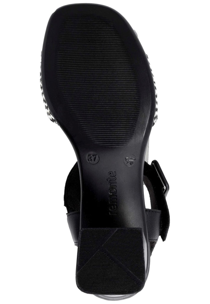 Remonte Sandalen Lederimitat Schwarz