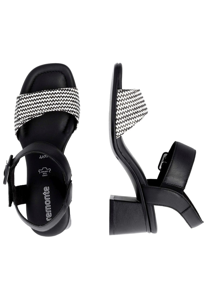 Remonte Sandalen Lederimitat Schwarz