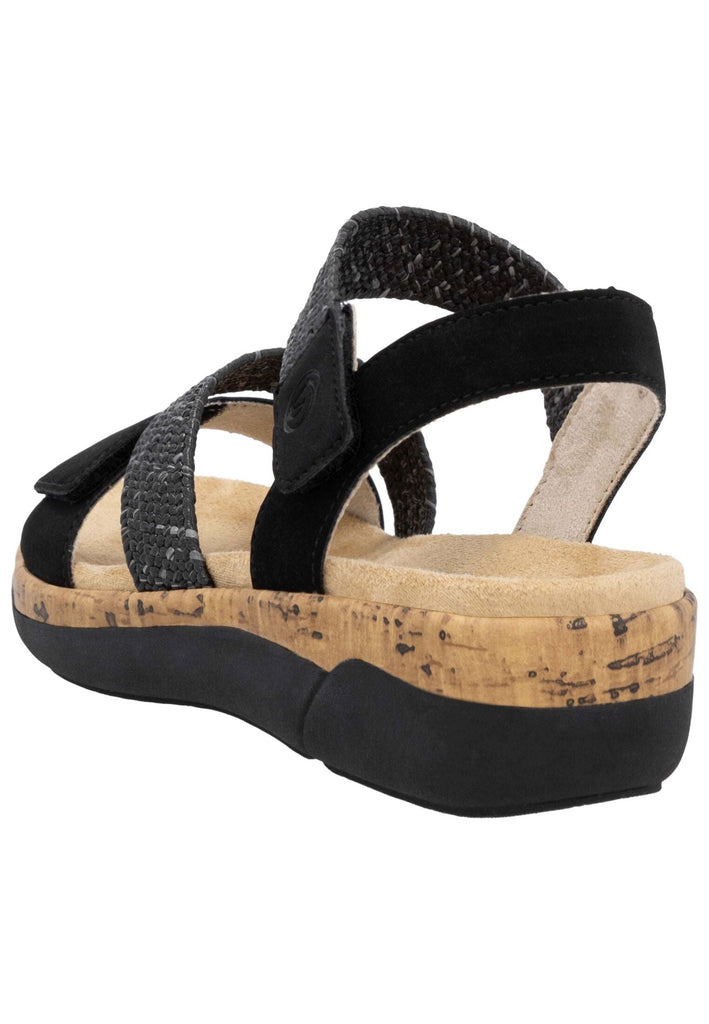 Remonte Sandalen Lederimitat Schwarz