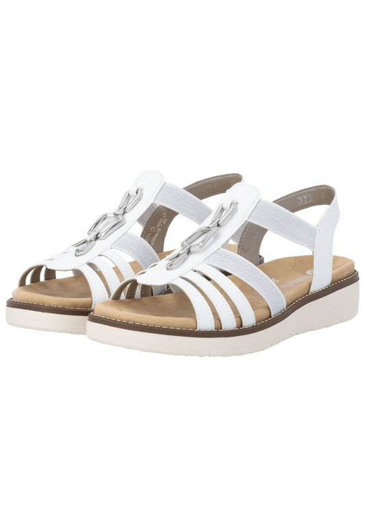 Remonte Sandalen Lederimitat Weiß