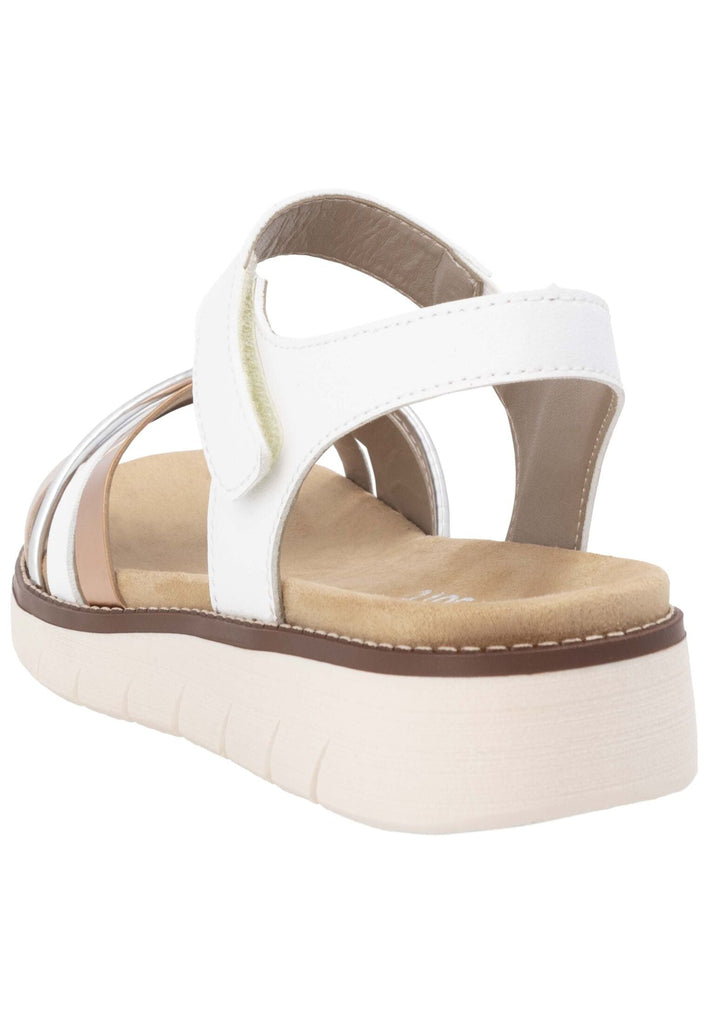 Remonte Sandalen Lederimitat Weiß/Gold