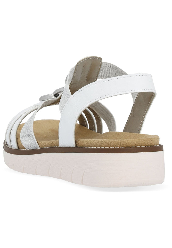 Remonte Sandalen Lederimitat Weiß/Silber