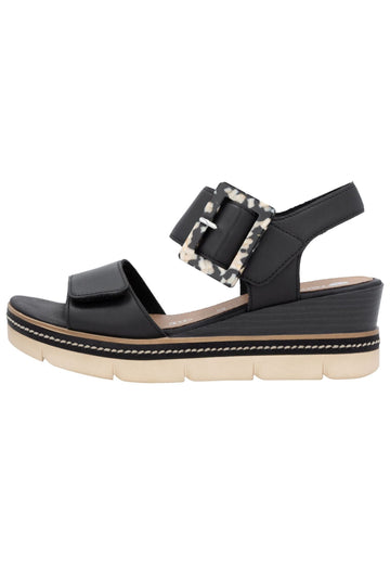 Sandalen Remonte Sandalen Leder Schwarz