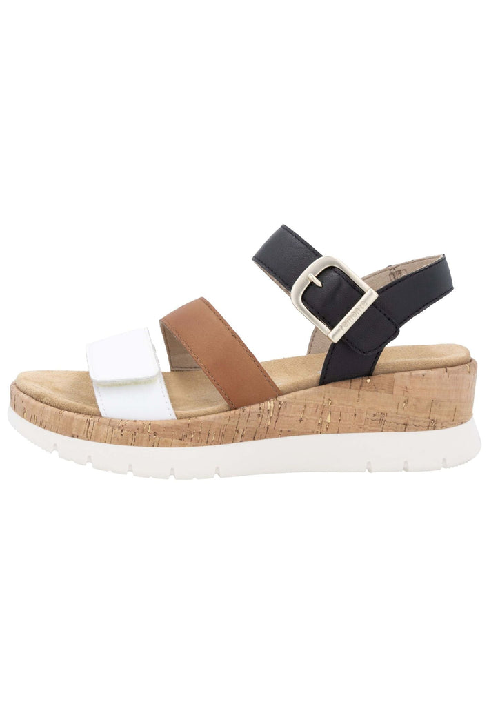 Sandalen Remonte Sandalen Leder Schwarz/Weiß