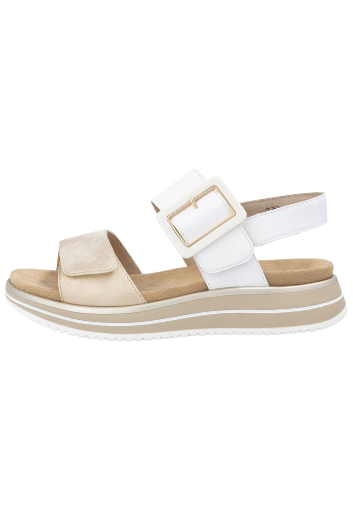 Sandalen Remonte Sandalen Leder Weiß/Gold