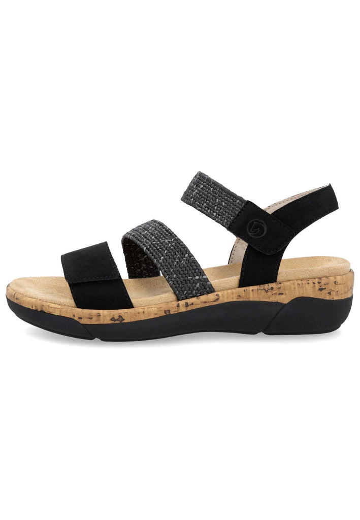 Sandalen Remonte Sandalen Lederimitat Schwarz