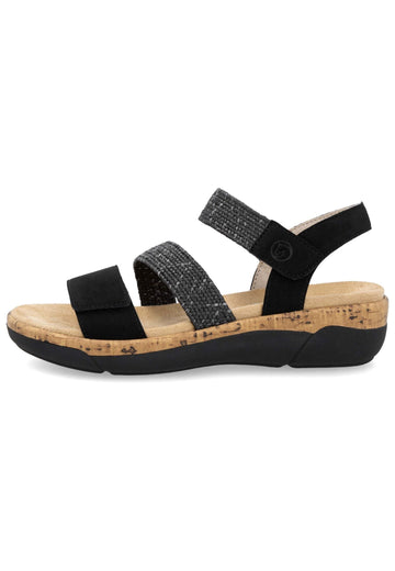 Sandalen Remonte Sandalen Lederimitat Schwarz