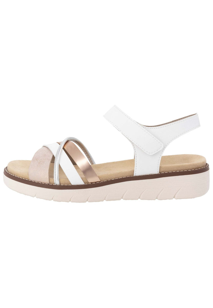 Sandalen Remonte Sandalen Lederimitat Weiß/Gold