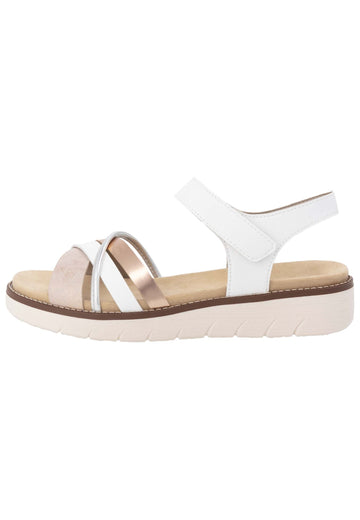 Sandalen Remonte Sandalen Lederimitat Weiß/Gold