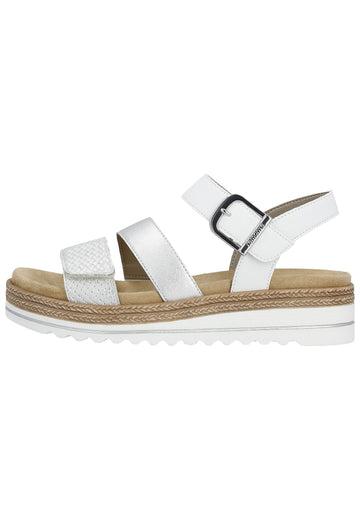Sandalen Remonte Sandalen Lederimitat Weiß/Silber