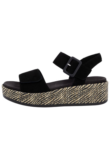 Sandalen Remonte Sandalen Veloursleder Schwarz