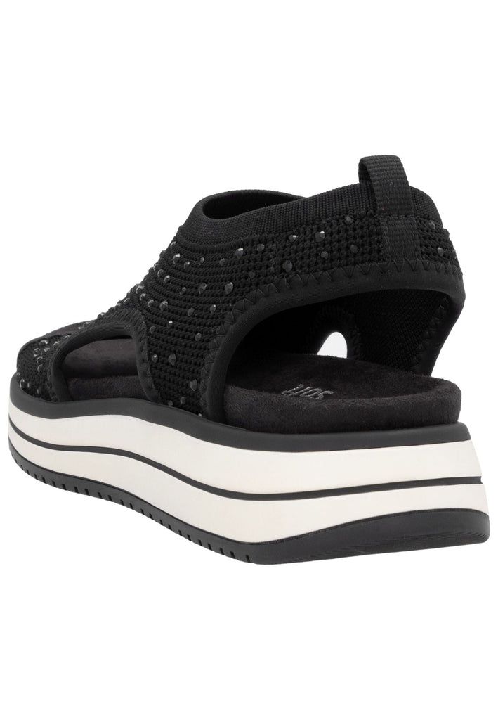 Remonte Sandalen Textil Schwarz