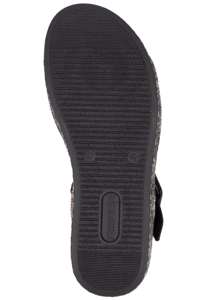 Remonte Sandalen Veloursleder Schwarz