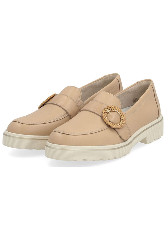 Remonte Slipper Glattleder Hellbraun