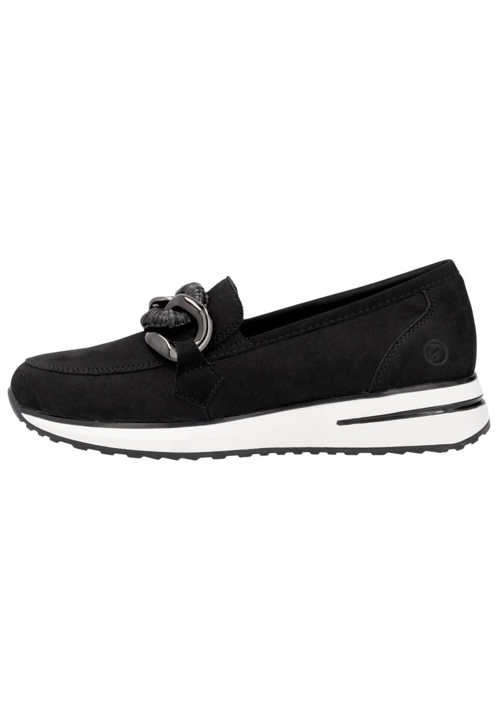 Remonte Slipper Leder Schwarz