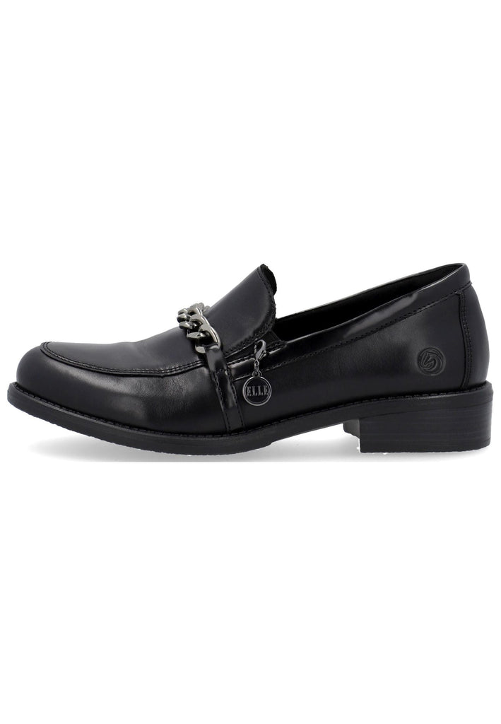 Remonte Slipper Leder/Textil Schwarz