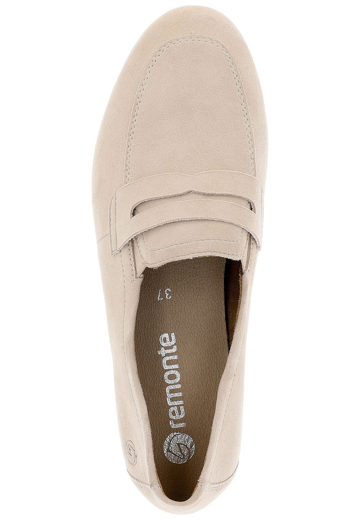 Remonte Slipper Veloursleder Beige