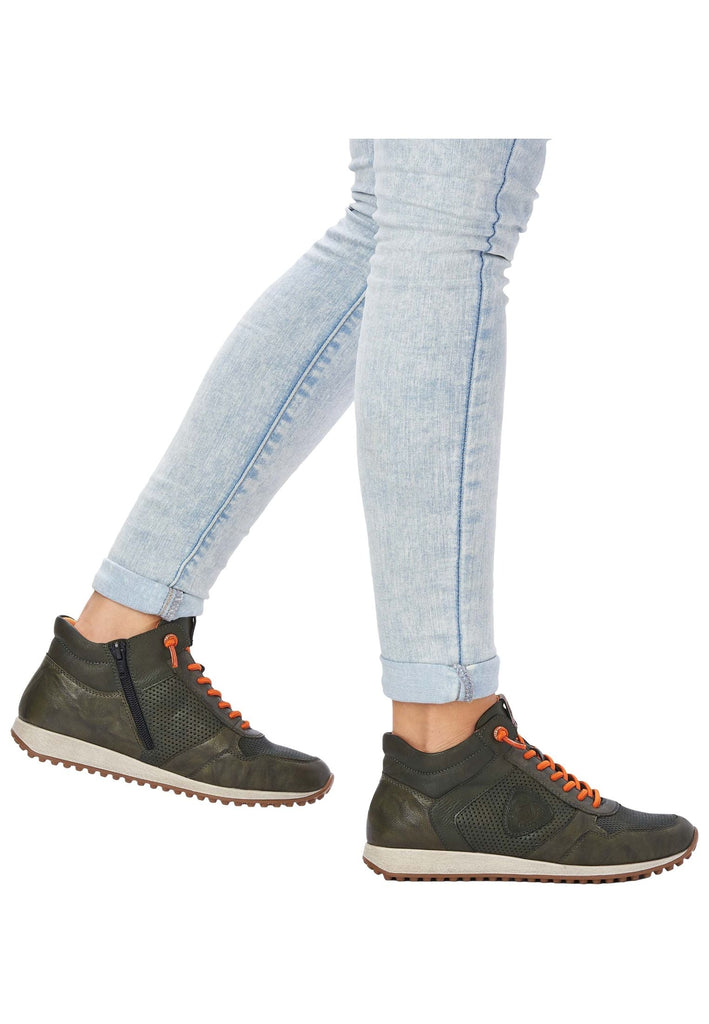 Remonte Sneaker Glattleder Grün