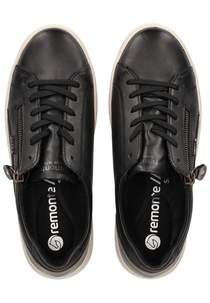 Remonte Sneaker Glattleder Schwarz Kombi