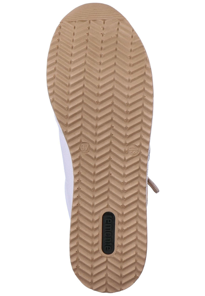 Remonte Sneaker Glattleder Weiß/Beige