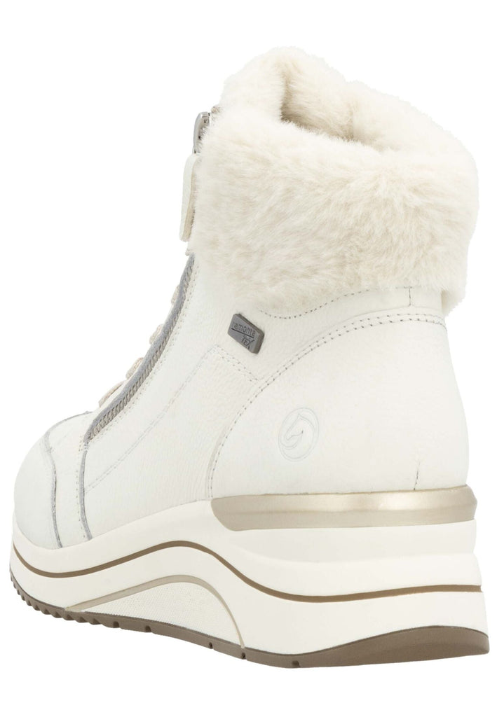 Remonte Sneaker Glattleder Weiß/Beige Warmfutter