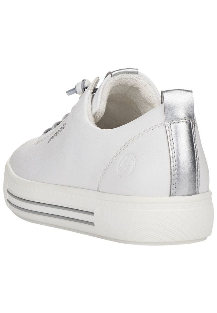 Remonte Sneaker Glattleder Weiß/Silber