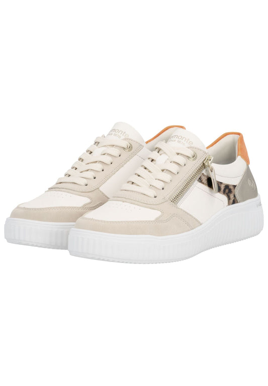 Remonte Sneaker Leder/Synthetik Weiß/Beige